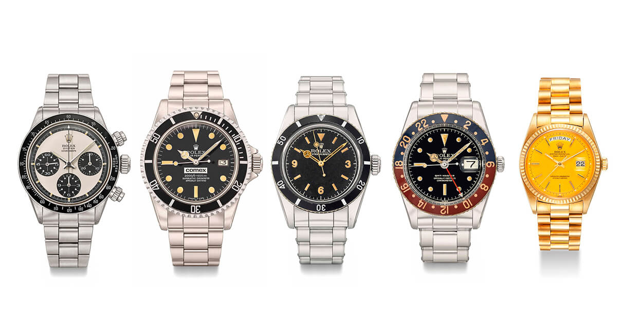 The top 5 of the top 10 Rolexes