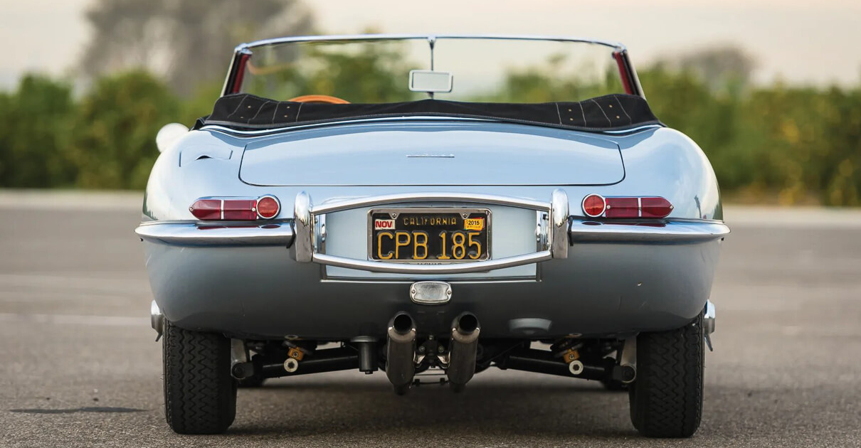 Exterior of Jaguar E Type back