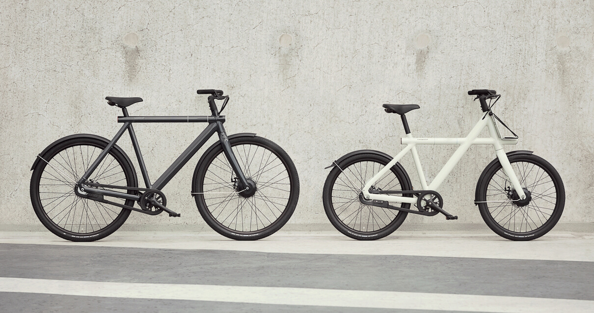 Hero shot of a VanMoof electric bikes