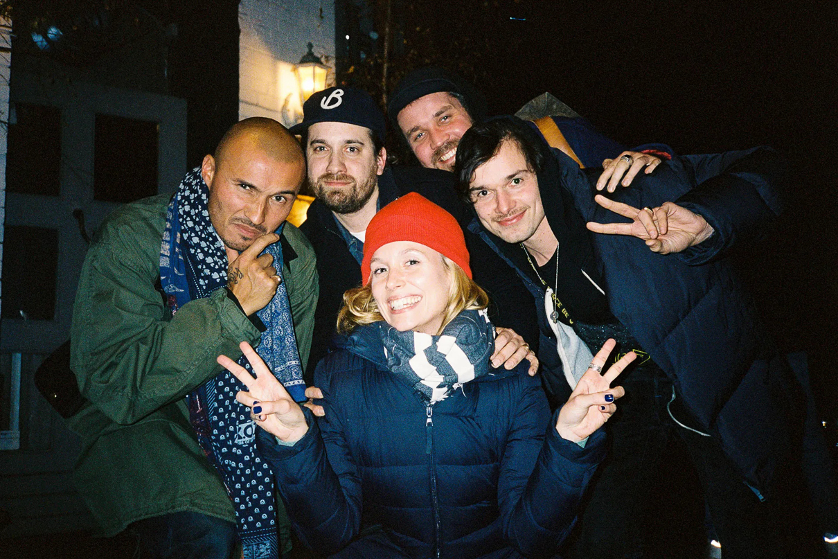 The crew from Benzak and the CeeAreDee crew on the streets of Berlin after dinner together