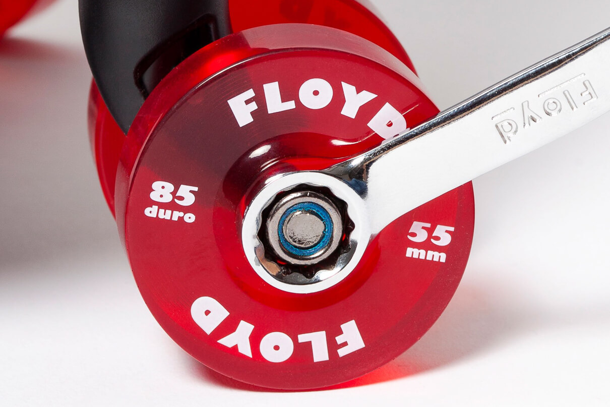Floyd Suitcases interchangeable wheels with tool included