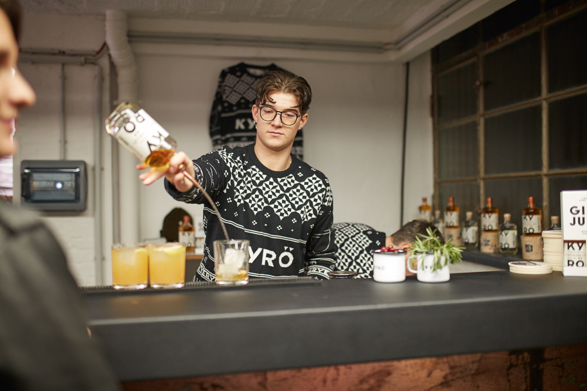 Kyro gin and whiskey were one of exhibitors at the Trade Union and provided refreshments during the party