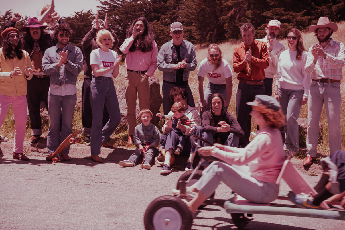 Levi’s Vintage Clothing spring summer 2020 lookbook. The soapbox race gets underway to celebrate the opening of the SFMOMA
