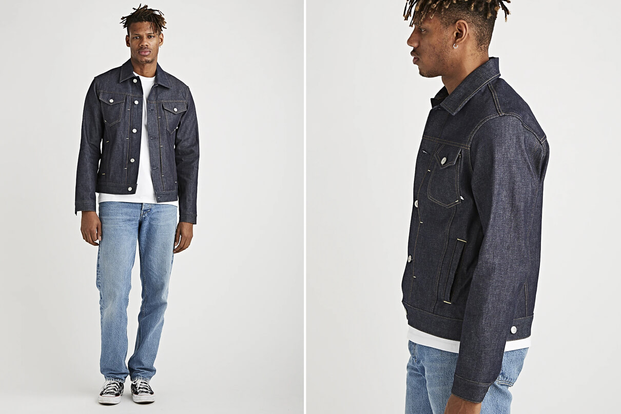 Tenue. Fonda Midway denim jacket details showing the fit of the jacket