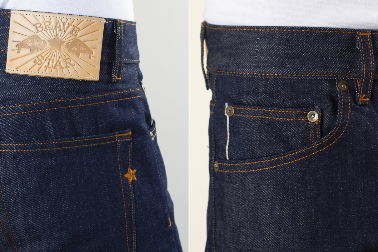 5 selvedge denim jeans under $100 brave star jeans details