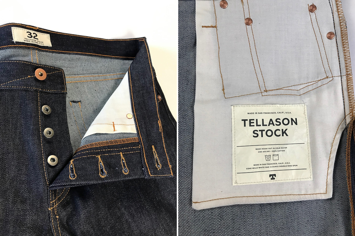 5 selvedge denim jeans under $100 Tellason Stock jeans details
